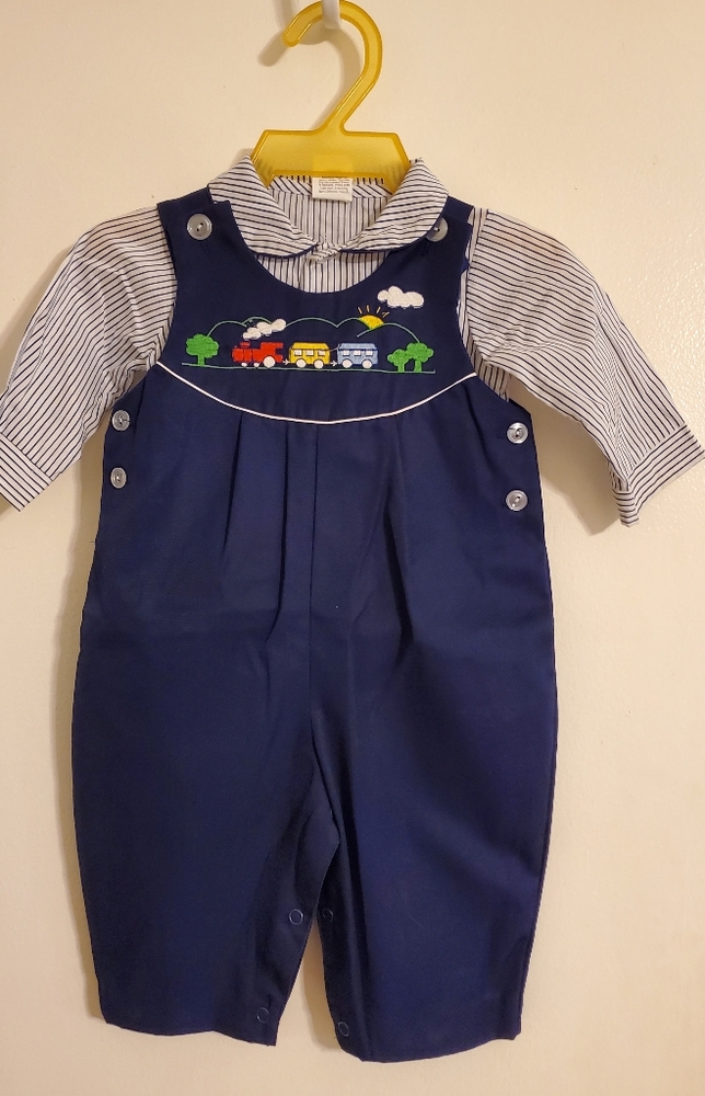Vintage Style Baby Boy Coveralls- 6 Months